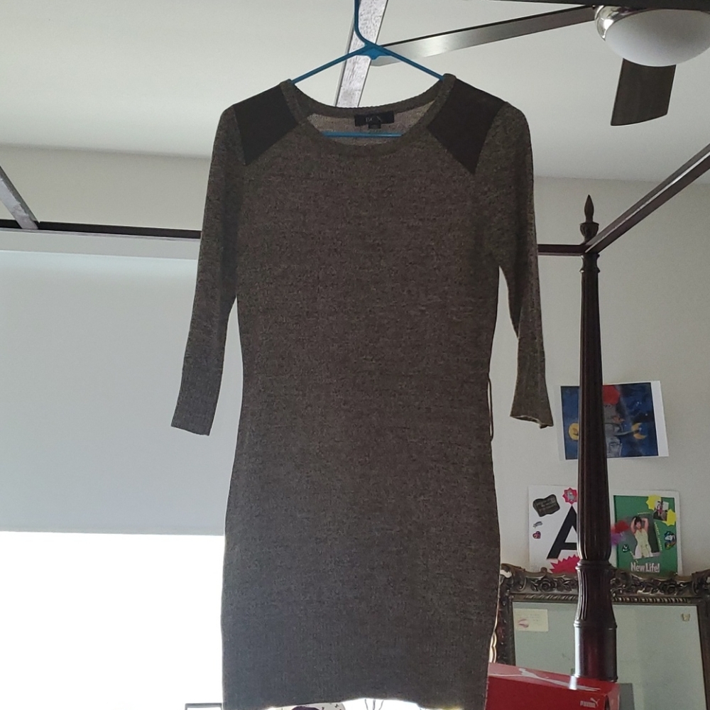 Brown sweater dress